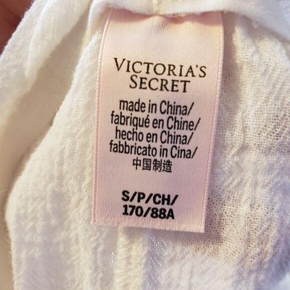 Victorias Secret White Lace Trim Romper Open Back & Tie Long Sleeves Womens S - Picture 6 of 9